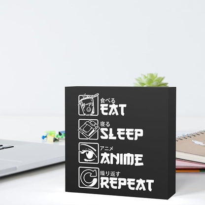 Anime Decor, Anime Room Decor Wood Sign, Girls Anime Gifts Rustic Anime Lovers Wooden Sign for Home Living Room Girl Bedroom Decoration Gifts for Women