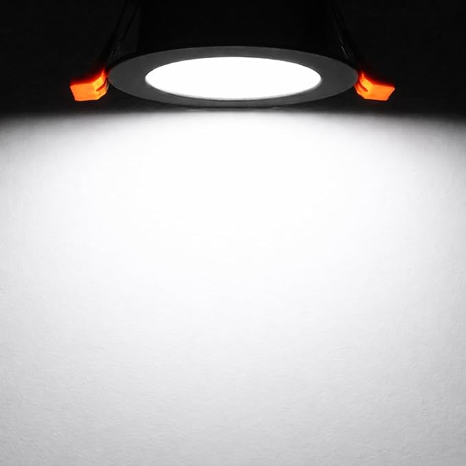 2 Inch LED Downlight, 3W Recessed Lighting Dimmable Ceiling Light Kit, 5000K Daylight White, CRI80 Black Recessed Lights with LED Driver(35W Halogen Equivalent), 6 Pack