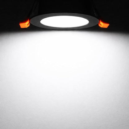 2 Inch LED Downlight, 3W Recessed Lighting Dimmable Ceiling Light Kit, 5000K Daylight White, CRI80 Black Recessed Lights with LED Driver(35W Halogen Equivalent), 6 Pack