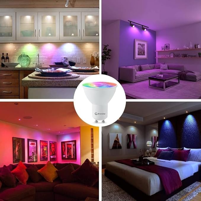 GU10 16-Color RGB Track Lighting Kit, 12-Pack Colour-Changing Spotlights with 3x3.28FT H-Rail, IR Remote RGB Track Lights for Living Room, Home Parties, Nightclubs, Bars
