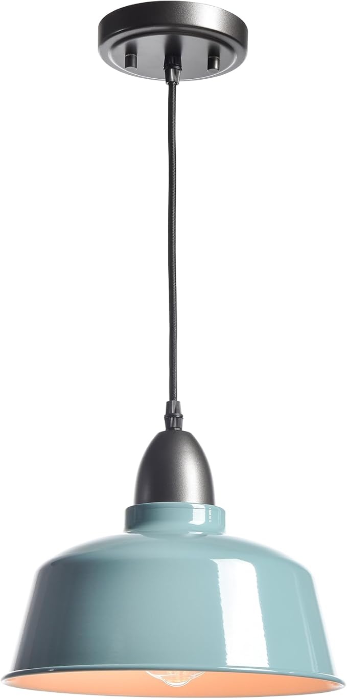 Modern Farmhouse Blue Pendant Lights Kitchen Island Macarons Dome Pendant Light for Home Bar Countertop Canteen Dining Room Bedroom Restaurant Bathroom