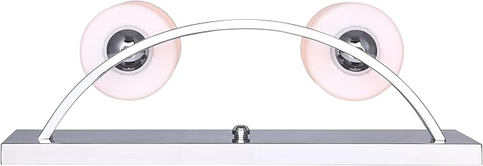Canarm IVL370A02CH-O Ltd Hampton 2 Light Vanity, Chrome with Flat Opal Glass
