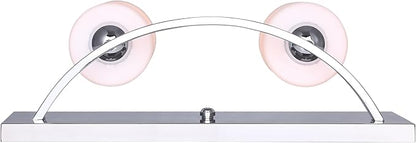 Canarm IVL370A02CH-O Ltd Hampton 2 Light Vanity, Chrome with Flat Opal Glass
