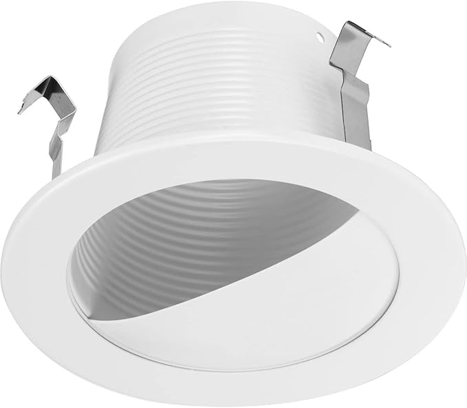 Progress Lighting P804004-028 4" Recessed Wall Washer Trim for 4" Housing Satin White (P804N Series)