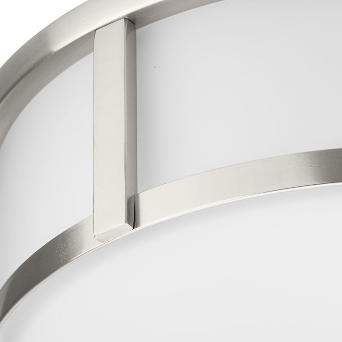 Progress Lighting P350254-009 Gilliam - 2 Light Flush Mount in New Traditional Style-4.62 Inches Tall and 12.62 Inches Wide, Finish Color: Brushed Nickel