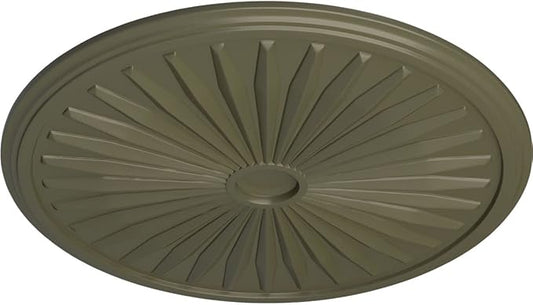 Ekena Millwork CM33LEPTF Leandros Ceiling Medallion, 33-1/8" x 3-1/2" x 1-3/8", Painted Turtle
