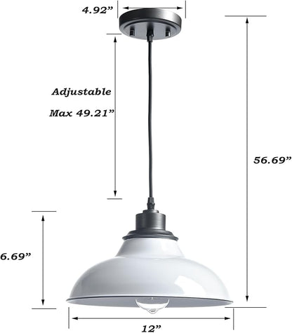 White Pendant Light Fixtures Modern Hanging Pendant Light for Kitchen Island Living Room Dinning Room Nordic Style