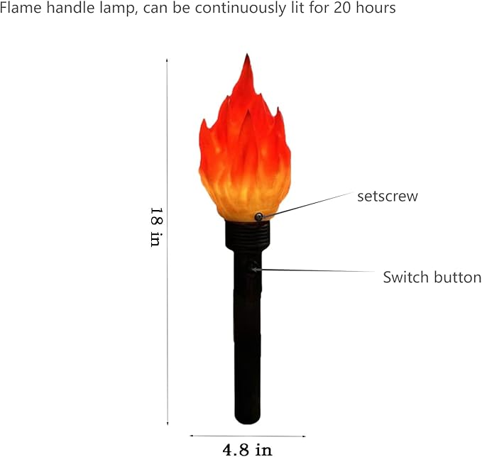 Funny Torch Toy Realistic Clutch Torch Decoration Light Props Light-Up Magic Wand Toys for School Characters Camping Competition Party Props