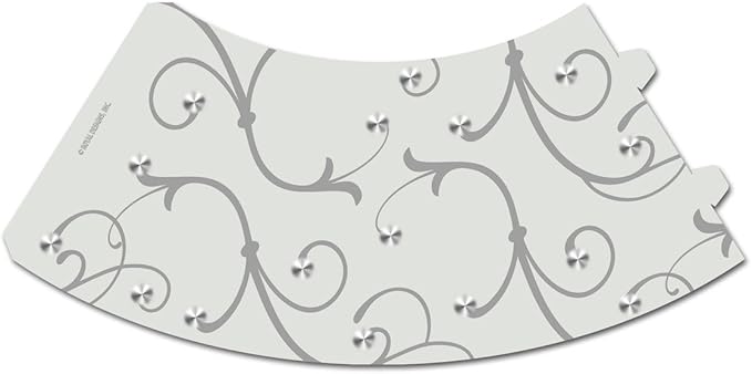 Royal Designs Vellum Tea Light Paper Wine Glass Lampshade, Gray Flower, Set of 20 (TLS-1016-20)