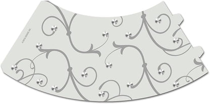 Royal Designs Vellum Tea Light Paper Wine Glass Lampshade, Gray Flower, Set of 20 (TLS-1016-20)