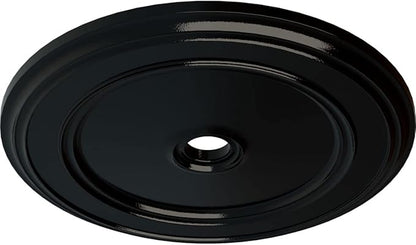 Ekena Millwork CM41CLBPS 41-1/8" x 4" x 2-1/8" Classic Ceiling Medallion, Black Pearl