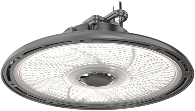 Lithonia Lighting REBL Round High Bay LED Light, 24,000/27,000/30,000 Adjustable Lumen Output, 3500K/4000K/5000K Switchable White Color Temperature, Work Light, UVOLT 120-347V, 14.6" x 7.7", Bronze