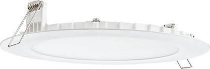 Juno LED Recessed Lights 6 Inch Round Wafer Downlight, 5-in-1 Switchable White Color Temperature, 120 Volts, 6-Inch Ultra-Thin Flat Trim, Matte White (WF6 SWW5 90CRI MW M6)