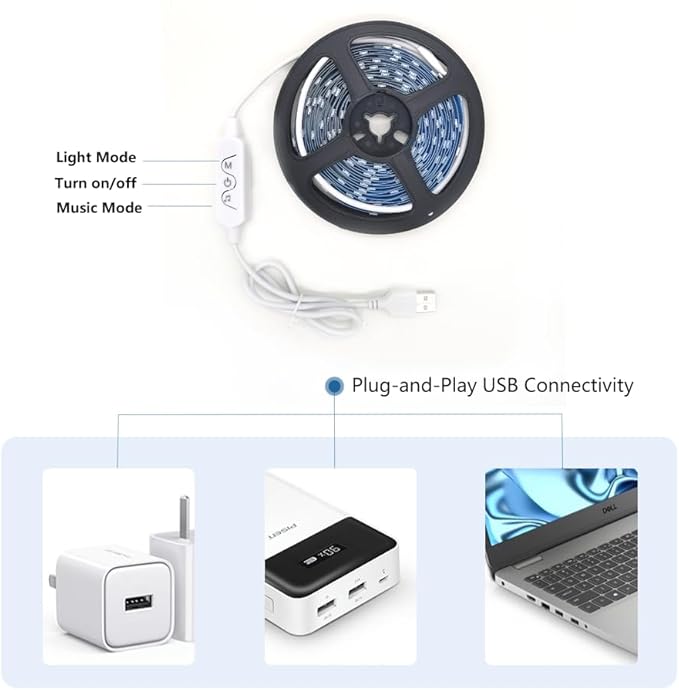 WS2812b LED Strip Ket Individually Addressable LED Strip 9.8FT 30Pixels/m,Smart LED Lights,Bluetooth APP Remote Control Music Sync, USB 5V for Room Home TV Party Decoration