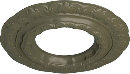 Ekena Millwork CM15LIPTF 15 3/8"OD X 7"ID X 1"P Lisbon Ceiling Medallion Fits Canopies Up to 7", Painted Turtle