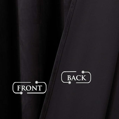 StangH Black Door Curtains - Super Soft Velvet Blackout Curtains Thick Privacy Room Divders for Living Room/Office Window Drapes for Bedroom, W52 x L80 inches, 1 Panel