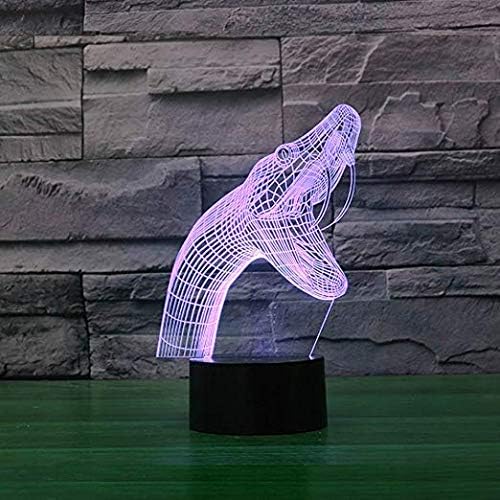 New Type 3D Snake Night Light Table Light 3D Lamp Table Lamp 3D LED USB 7 Color Change LED Table Lamp Xmas Toy Gift