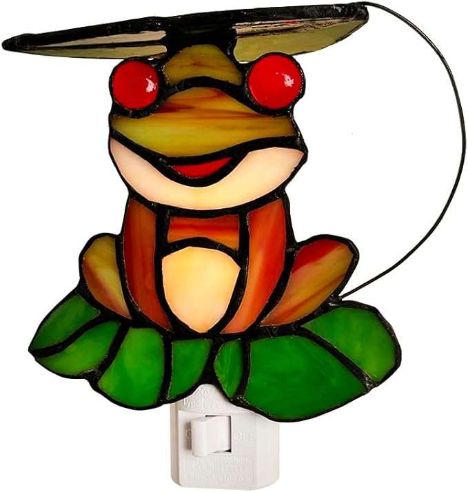 HUIMEIJU Stained Glass Night Light.HMJ7031 (Frog)