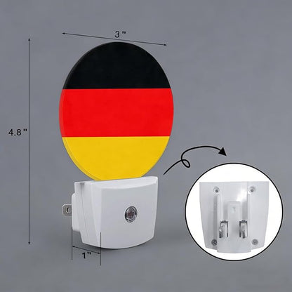 Germany Flag Night Light Auto Sensor Led Dusk to Dawn Lamp Home Decor for Men Women
