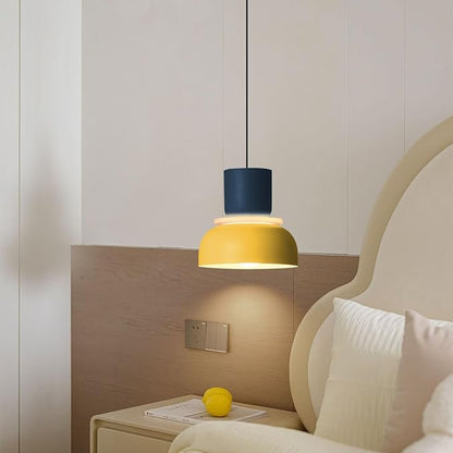 Modern Industrial Pendant Light Macaron Color Barn Style Mid Century Hanging Light Fixture with Aluminum Shade Chandelier Nordic Colorful Ceiling Pendant Lights for Dining Room Kitchen