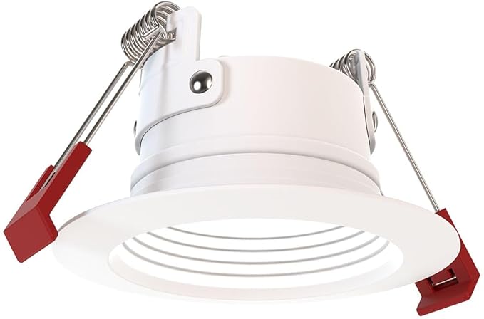 Juno WF2 Dreg B ALO25 SWW5 90CRI 120 MW M6 Canless Wafer Recessed LED Downlight, Deep Regressed Baffled Trim Style, 2-Inch, Matte White