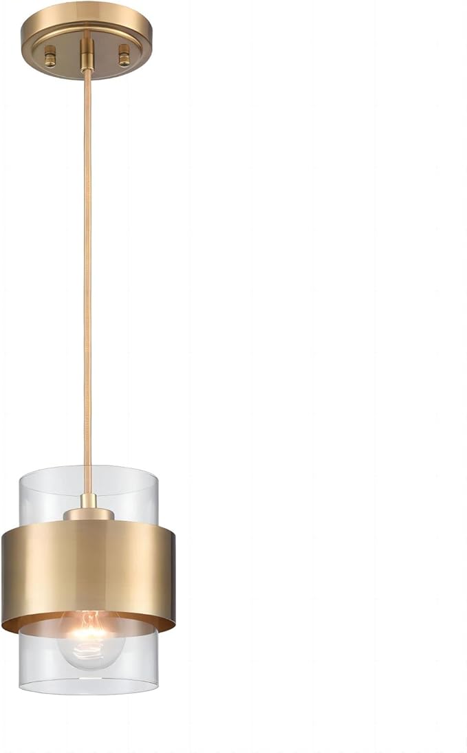 DEYNITE Modern Pendant Light Fixtures Brass Hanging Light for Kitchen Island