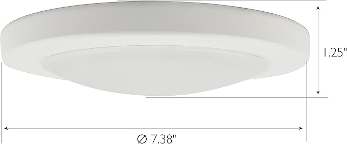 Design House 588160 Paxton Modern Integrated LED Disk Light Indoor/Outdoor Ceiling Flush Mount Dimmable with White Lens Shade for Bathroom Entryway Living Room, White, Satin Nickel