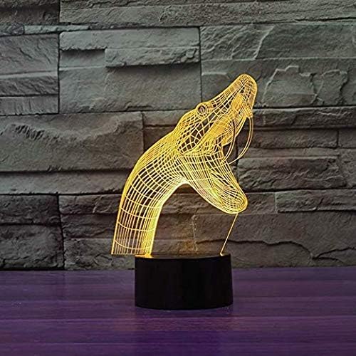 New Type 3D Snake Night Light Table Light 3D Lamp Table Lamp 3D LED USB 7 Color Change LED Table Lamp Xmas Toy Gift