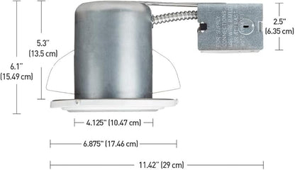 Globe Electric 90036 Recessed Lighting, 1 Pack, White Round (5 Inch), Bulb Not Included