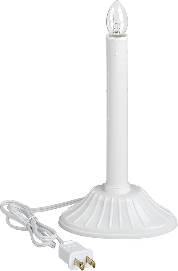 Xodus Innovations AC1170-6 Electric Plug in Flameless Candle, White, 10 inches.