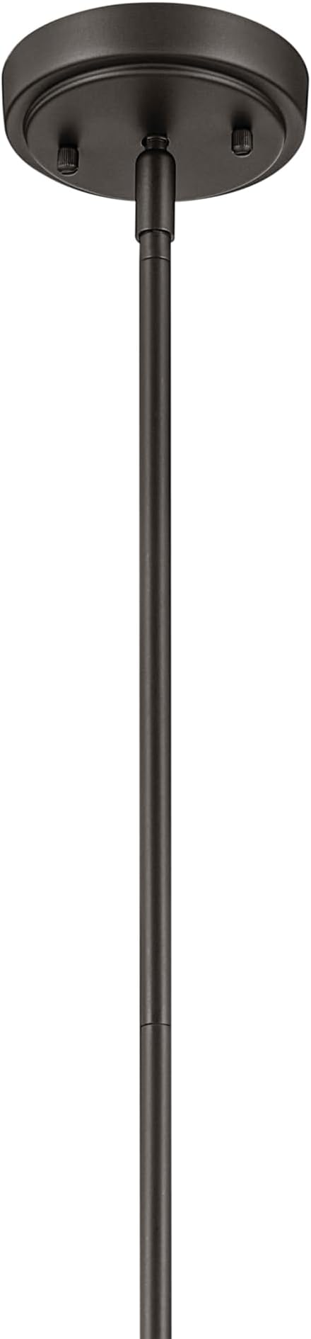Kichler Everly 1-Light Bell Pendant Light Fixture with Clear Seeded Glass in Olde Bronze for Kitchen Island, Dining Room, or Home Bar (17.75" x 8.75"), 42047OZCS
