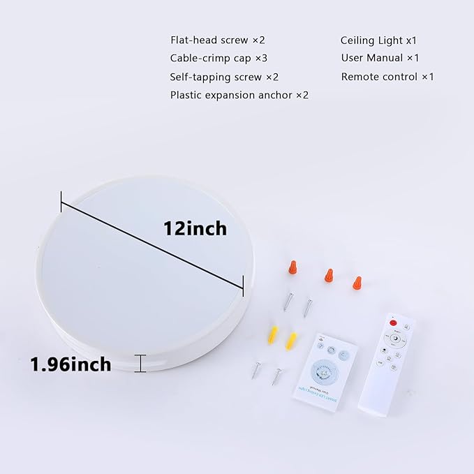 SOTTAE RGBIC LED Smart Flush Mount Ceiling Light, Flush Mount Light Fixture with Remote Control WiFi, Works with Alexa DIY Colors, 3000-5000K Dimmable Ceiling Light for Bedroom Living Room Entryway
