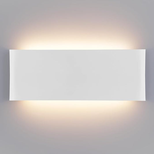 Mille Luckiole 15Inch Bathroom Vanity Mirror Light,Dimmable 3000K-6500K 5 Color Selectable Hallway LED Wall Light,Modern LED Sconce Wall for Stairwell,Bedroom,20W White 1Pack Up and Down Led Wall Lamp