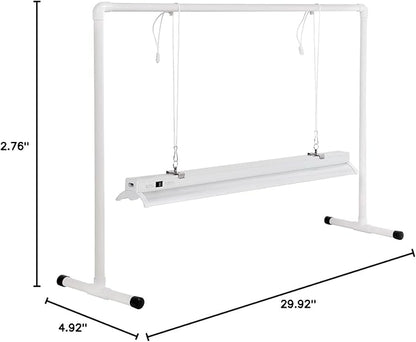 iPower LED Grow Light Stand Natural White Full Spectrum for Indoor Plant Starting Seeds and Propagating Cuttings, Height Adjustable, 2 Feet