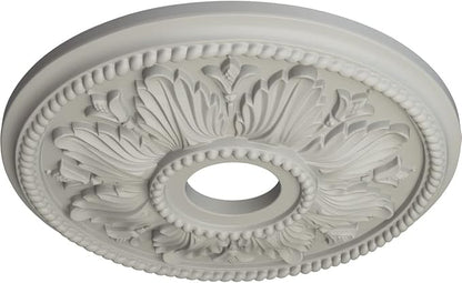 Ekena Millwork CM18ED1PCF Edinburgh Ceiling Medallion, Pot of Cream
