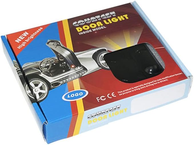 NewL 2 Pcs Led Car Door Welcome Light for Blue Fire Dragon Logo Symbol Projector Lights Ghost Shadow Light