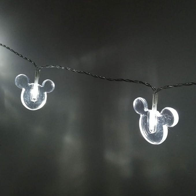 1.65m 10LEDs Decorative Cartoon Animal Mouse Night Mood Light Romantic Lamp for Home Indoor Bedroom Party Festival Décor(White)
