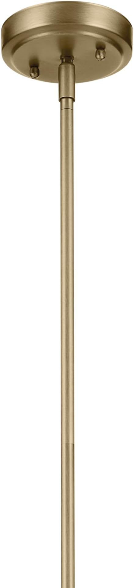 Kichler Everly 17.75" 1 Light Hour Glass Pendant Clear Glass Natural Brass