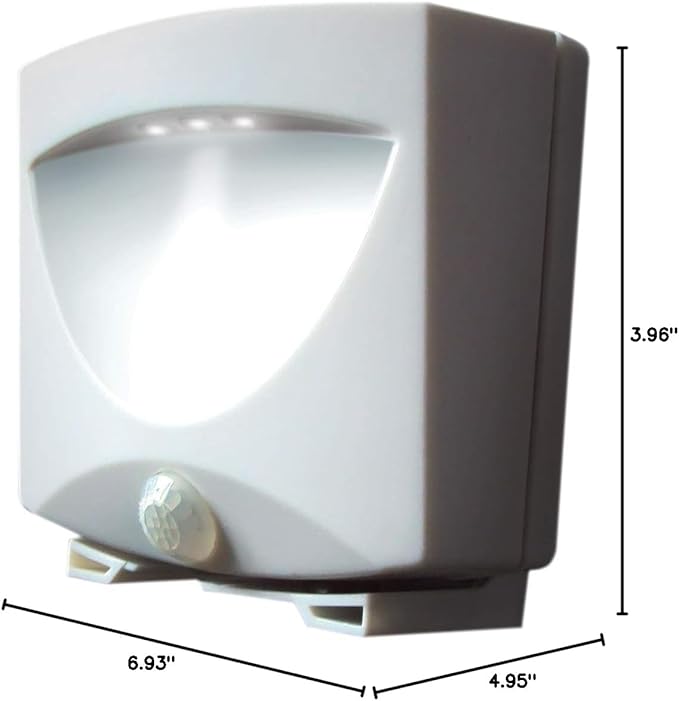 Maxsa 43341 Motion Activated Weatherproof Indoor / Outdoor Wireless LED Night Light, (3-Pack) - White