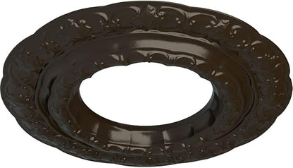 Ekena Millwork CM15LISHF 15-3/8" x 7" x 1" Lisbon Ceiling Medallion, Stone Hearth