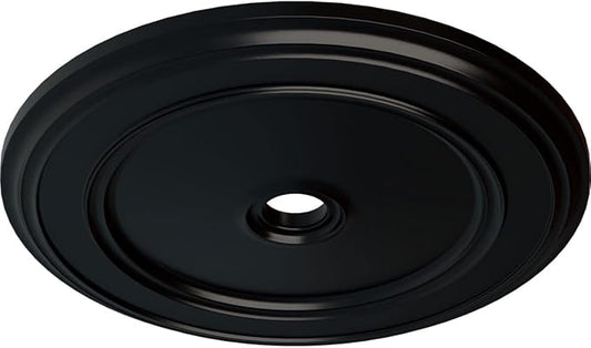 Ekena Millwork CM41CLBLF Classic Ceiling Medallion, Jet Black, 41 1/8"OD x 4"ID x 2 1/8"P