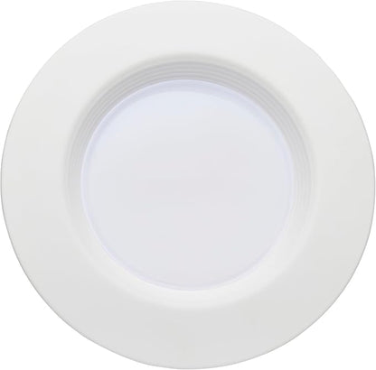 Satco LED Retrofit Downlight with Stepped Baffle, CCT Selectable 2700K/3000K/3500K/4000K/5000K, 5-6 Inch Round, White
