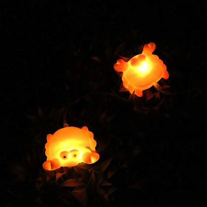 Crab String Lights,5ft/1.5M 10 LEDs Battery Powered Cute Animal String Lights for Home Party,Children Bedroom,Children Room,Library or Any Kids Party Decoration.
