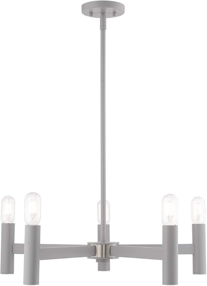 Livex Lighting 5 Lt Nordic Gray Chandelier