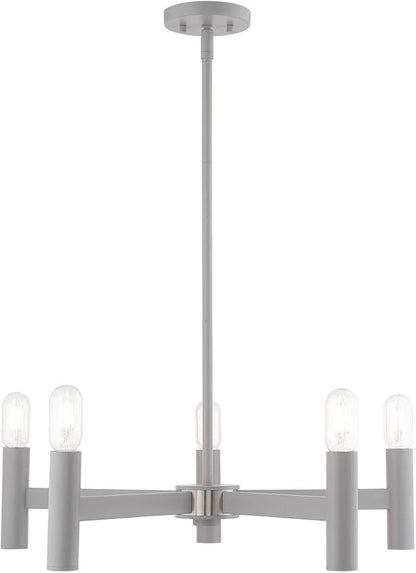 Livex Lighting 5 Lt Nordic Gray Chandelier
