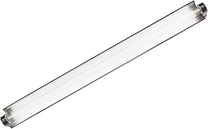 2 Pack SunBESTer LSF8181 Fluorescent T5 18“ 18W Single Strip Grow Lights w 2" Wide Mirror Reflector and 6500K and 2000 Lumens, Great for Seeding and VegGrow! (2, 18")