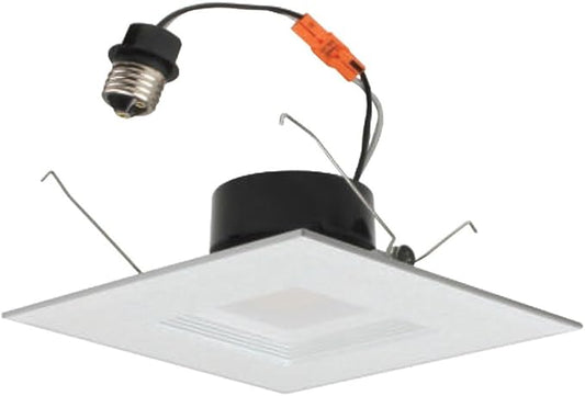 NICOR Lighting 6 inch White Square LED Recessed Downlight in 2700K (DQR6-10-120-2K-WH-BF)