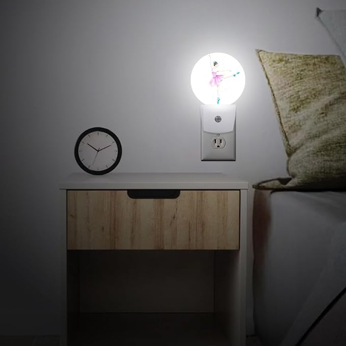 Ballet Girl Eiffel Tower Paris Night Light Plug-in Sleep Lamp Led Dusk to Dawn Night Light for Bedroom