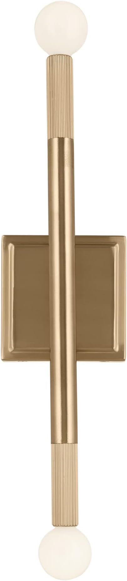 Kichler Odensa 2-Light Wall Vanity, Modern Light in Champagne Bronze, Mount Horizontally or Vertically, for Illuminating Art, TV, Mirrors, Bookshelves, Bed, Vanity, Bar, Hallways (17" x 5"), 52556CPZ