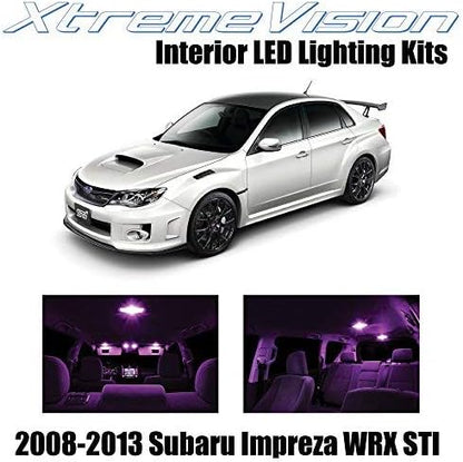XtremeVision Interior LED for Subaru Impreza WRX STI Sedan 2008-2013 (6 Pieces) Pink Interior LED Kit + Installation Tool